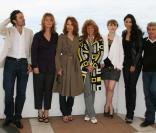 Photocall des Bureaux de Dieu : Emmanuel Mouret, Nicole Garcia, Nathalie Baye, Claire Simon, Lolita Chammah, Rachida Brakni, Michel Boujenah