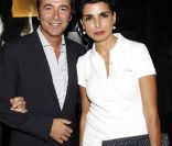 Rachida Dati et Bernard Montiel à la soirée Tod's, le 2 octobre 2011.