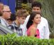 Justin Bieber et Selena Gomez décoiffés par l'hélico à Rio de Janeiro au Brésil, le 4 octobre 2011