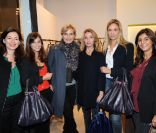 Marianne Romestain, Mélanie Bernier, Melita Toscan du Plantier, Anne Marivin, Lilou Fogli et Camille Naïm lors du happening Darel où le Simple Bag a été célébré ! Le 11 octobre 2011 à la nouvelle boutique Gérard Darel, 46 rue du Bac. 75007 PARIS.
