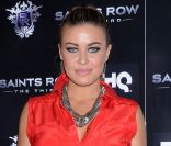 Carmen Electra lors du lancement du jeu vidéo Saints Row, à Hollywood, le 12 octobre 2011.