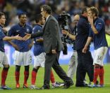 L'équipe de France le 11 octobre 2011 à Saint-Denis après sa victoire sur la Bosnie dans le cadre des qualifications à l'Euro 2012 