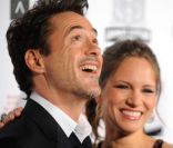 Robert Downey Jr. et sa femme Susan Downey, enceinte, le 14 octobre 2011 à Beverly Hills, Californie.