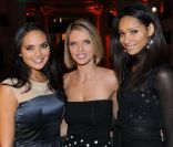 Sylvie Tellier, Valérie Bègue et Cindy Fabre lors de la soirée S. Pellegrino avec BVLGARI à la piscine du Ritz le 17 octobre 2011 à Paris 