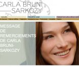 Le message de remerciements de la première dame de France suite à la naissance de sa fille Giulia avec le président Sarkozy.