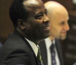 Procès du docteur Conrad Murray à Los Angeles le 27 octobre 2011 - ici le docteur Murray 
