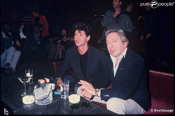 Etienne Daho et Serge Gainsbourg au Palace, 1989. 