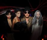 Jean-Roch et sa compagne au VIP ROOM Theater pour la soirée Halloween à Paris le 31 octobre 2011