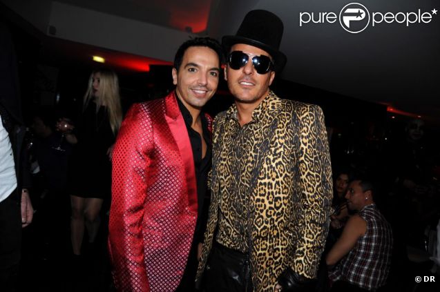 Kamel Ouali et Jean-Roch au VIP ROOM Theater pour la soirée Halloween à Paris le 31 octobre 2011