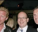 Le Prince Albert, Boris Becker et David Coulthard