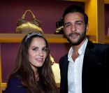 Elisa Tovati et Maxim Nucci lors de la soirée Cartier à la boutique des Champs-Elysées. Paris le 9 novembre 2011