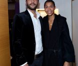 Ayo et Maxim Nucci lors de la soirée Cartier à la boutique des Champs-Elysées, transformée du 10 au 20 novembre 2011 en théâtre végétal. Paris le 9 novembre 2011