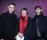 Cyrille Vigneron avec Isabelle et Franck Sorbier lors de la soirée Cartier à la boutique des Champs-Elysées, transformée du 10 au 20 novembre 2011 en théâtre végétal. La collection Cartier Naturellement y est présentée. Paris le 9 novembre 2011