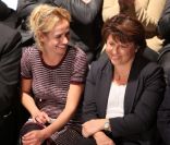 Sandrine Bonnaire et Martine Aubry le 13 octobre 2011 à Lille