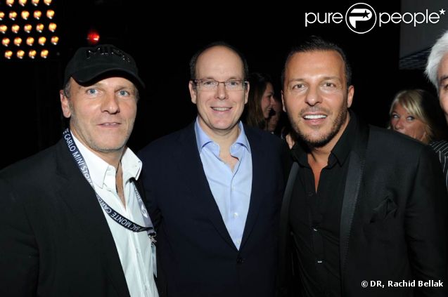 Le prince Albert de Monaco avec Richard Borfiga et Jean-Roch lors du concert du 10 novembre 2011 au MICS. Chaude ambiance pour la soirée du 10 novembre 2011 au Grimaldi Forum dans le cadre de la 2e édition du MICS.