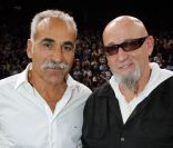 Mansour Bahrami et Charlélie Couture le 13 novembre lors de la finale du Masters 1000 de Paris Bercy