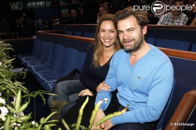 Clovis Cornillac et sa compagne Lilou le 13 novembre lors de la finale du Masters 1000 de Paris Bercy