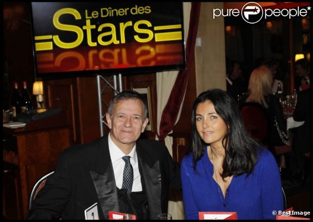 Francis Huster et Cristiana Reali lors du Dîner des stars organisé par le Dr Pierre Huth au profit du dépistage du cancer à l'institut Fournier le 14 novemnre 2011 au Fouquet's  