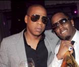 Jay-Z et son ami P.Diddy à la soirée Champagne de VIP Room !
