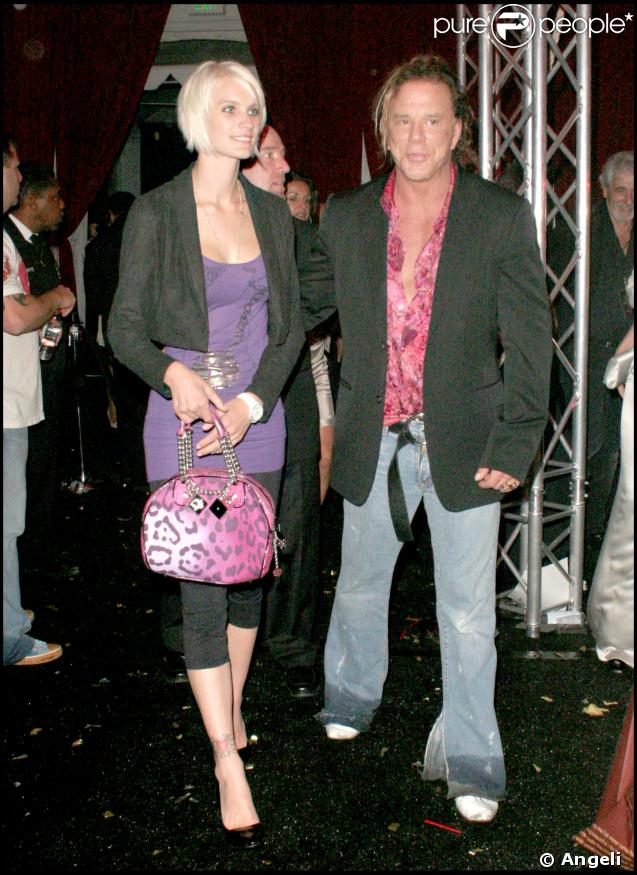 Mickey Rourke et sa compagne
