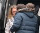 Benjamin Castaldi, sa future femme Vanessa et leurs invités à l'arrivée à l'aéroport de Copenhague le mercredi 23 novembre 2011
