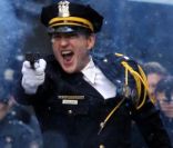 Matthew Modine sur le tournage de The Dark Knight Rises, le 5 novembre 2011 à New York.