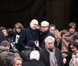 Christian Lacroix aux obsèques de François Lesage. Le mercredi 7 décembre 2011 à Paris. Eglise Saint-Roch.
