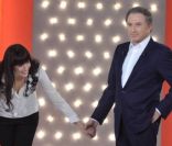 Nolwenn Leroy et Miichel Drucker lors de l'enregistrement de Vivement Dimanche le 7 décembre 2011 au Studio Gabriel de la Plaine Saint Denis. Emission diffusée le 11 décembre 2011. 