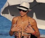Lilly Kerssenberg sur la plage de Miami le 26 décembre 2011