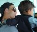 Cristiano Ronaldo avec son fils lors de son arrivée à Dubaï le 27 décembre 2011 