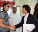 Cristiano Ronaldo, lors de son arrivée à Dubaï le 27 décembre 2011 