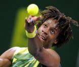Gaël Monfils le 3 janvier 2012 lors de l'Open du Qatar à Doha