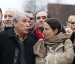 Mazarine Pingeot et Gilbert Mitterrand pour le 16e anniversaire de la mort de François Mitterrand à Jarnac, le 8 janvier 2012.