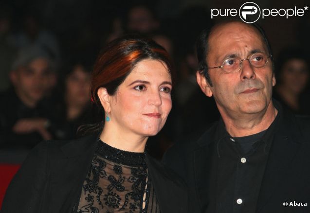 Agnès Jaoui et Jean-Pierre Bacri en octobre 2008, lors de la présentation de  Parlez-moi de la pluie  au festival de Rome.