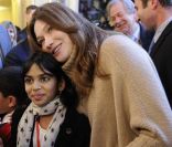 Carla Bruni au Noël de l'Élysée, à Paris, le 14 décembre 2011.
