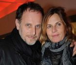 Charles Berling et Virginie Couperet au concert de Julien Clerc au Palais des Congrès de Paris, le 13 janvier 2012.