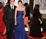 Bérénice Bejo et Michel Hazanavicius lors des Golden Globes à Beverly Hills le 15 janvier 2012