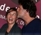 Vanessa Demouy et son mari Philippe Lellouche à la soirée d'ouverture du festival de l'Alpe d'Huez, le 17 janvier 2012.