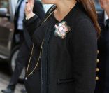 La princesse Victoria de Suède s\'est déplacée au centre pédiatrique Astrid Lindgren de l\'hôpital universitaire Karolinska, à Solna, le 19 janvier 2012. A moins de deux mois d\'accoucher de son premier enfant.