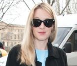  Ludivine Sagnier arrive à l'École nationale des beaux-arts pour le défilé Atelier Versace à Paris, le 23 janvier 2012. 