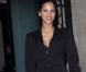 Noémie Lenoir à son arrivée au défilé Haute Couture Jean-Paul Gaultier. Le 25 janvier 2012 à Paris