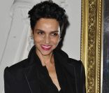 Farida Khelfa lors du défilé Jean-Paul Gaultier, à Paris, le 25 janvier 2012.