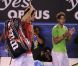 Roger Federer et Rafael Nadal le 26 janvier 2012 à Melbourne lors de leur demi-finale gagnée par l'Espagnol lors de l'Open d'Australie