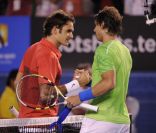 Roger Federer et Rafael Nadal le 26 janvier 2012 à Melbourne lors de leur demi-finale gagnée par l\'Espagnol lors de l\'Open d\'Australie