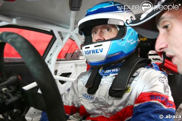 Fabien Barthez sur le circuit de Nogaro