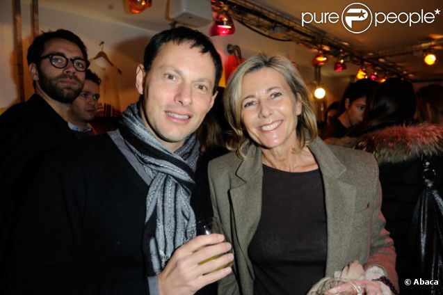 Claire Chazal et Marc-Olivier Fogiel lors du lancement de la collection Rodier chez Brand Bazar, à Paris, le 9 février 2012