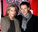 Claire Chazal et Marc-Olivier Fogiellors du lancement de la collection Rodier chez Brand Bazar, à Paris, le 9 février 2012