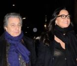 Christian Clavier et sa compagne Isabelle de Ajauros lors de la générale de la comédie musicale de Pascal Obispo, Adam et Ève, au Palais des Sports le 13 février 2012 à Paris<br />