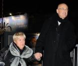 Mimie Mathy et son mari Benoist Gérard lors de la générale de la comédie musicale de Pascal Obispo, Adam et Ève, au Palais des Sports le 13 février 2012 à Paris 