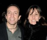 Philippe Candeloro et son épouse Olivia lors de la générale de la comédie musicale de Pascal Obispo, Adam et Ève, au Palais des Sports le 13 février 2012 à Paris 
